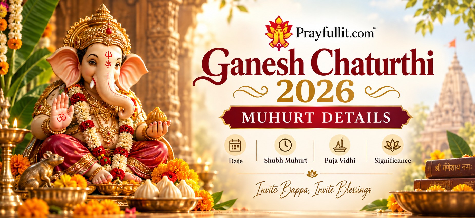 Ganesh Chaturthi 2026: Date, Shubh Muhurat & Complete Puja Vidhi