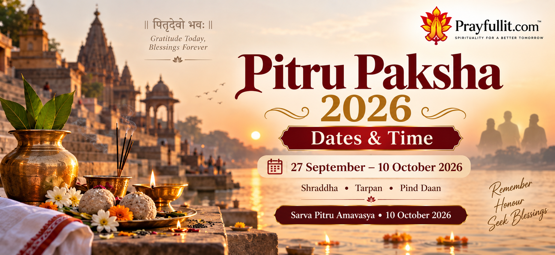 Pitru Paksha 2026: Complete Shraddha Dates, Tithi Calendar & Tarpan Vidhi